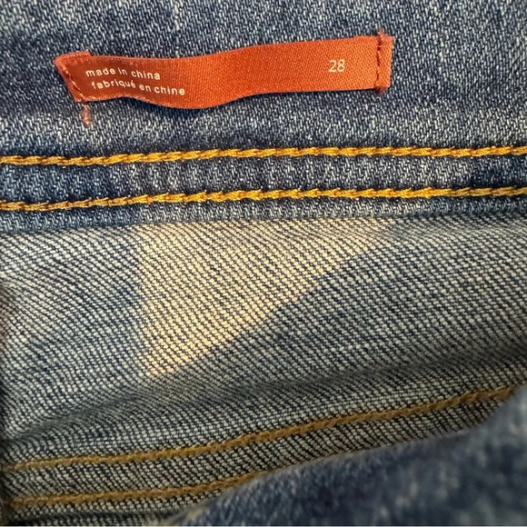 Anthropologie Pilcro The Slim Boyfriend Distressed Denim Jeans Blue Size 28 - Picture 12 of 14